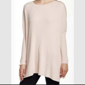 Ted Baker pale pink Maggiee ribbed poncho sweater, size S